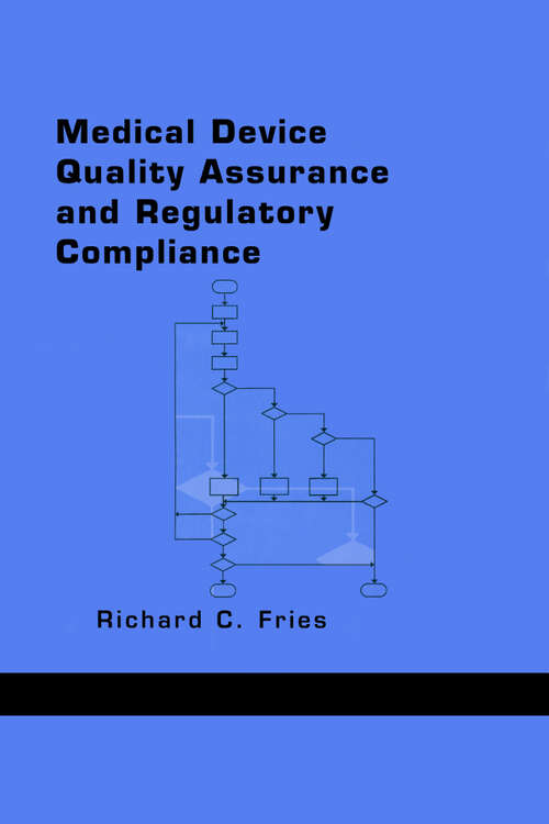 Book cover of Medical Device Quality Assurance and Regulatory Compliance (1)