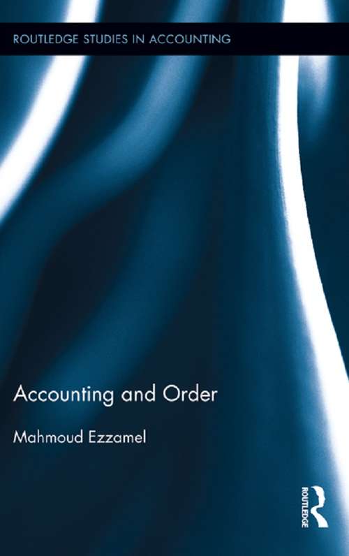 Book cover of Accounting and Order (Routledge Studies in Accounting)