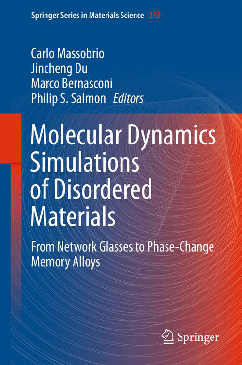 Book cover of Molecular Dynamics Simulations of Disordered Materials