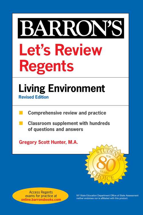 Book cover of Let's Review Regents: Living Environment Revised Edition (Barron's Regents NY)