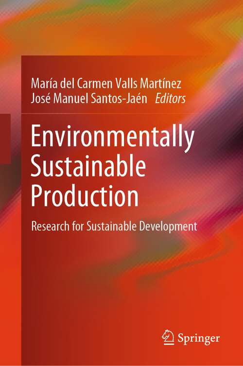 Book cover of Environmentally Sustainable Production: Research for Sustainable Development (2024)