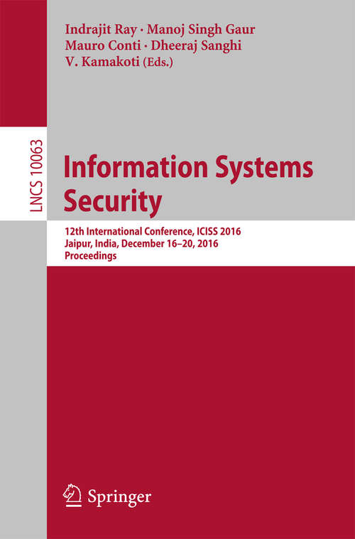 Book cover of Information Systems Security