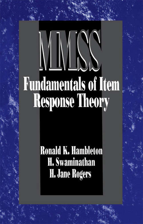 Book cover of Fundamentals of Item Response Theory (Measurement Methods for the Social Science)