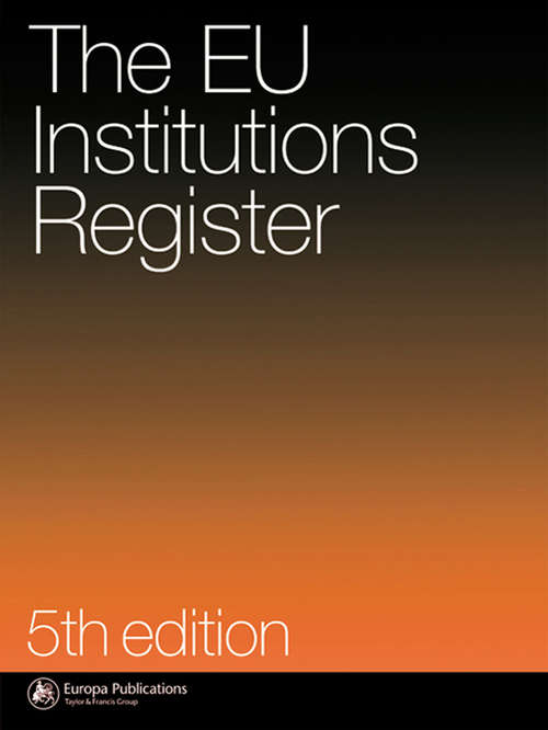 Book cover of Eu Institutions Register (5)