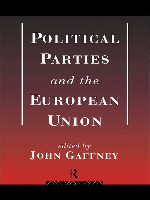 Book cover of Political Parties and the European Union