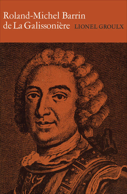 Book cover of Roland-Michel Barrin de La Galissoniere 1693-1756