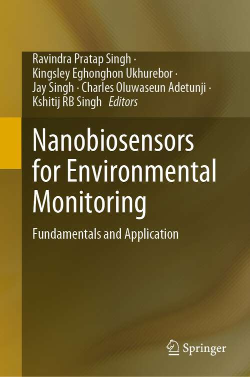 Book cover of Nanobiosensors for Environmental Monitoring: Fundamentals and Application (1st ed. 2022)