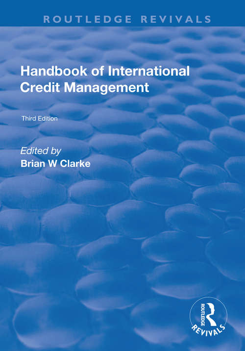 Book cover of Handbook of International Credit Management (Routledge Revivals)