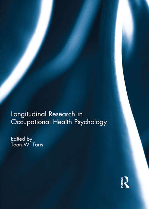 Book cover of Longitudinal Research in Occupational Health Psychology