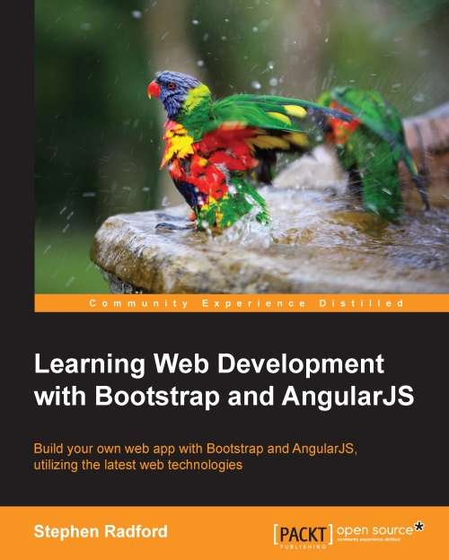 Book cover of Learning Web Development with Bootstrap and AngularJS