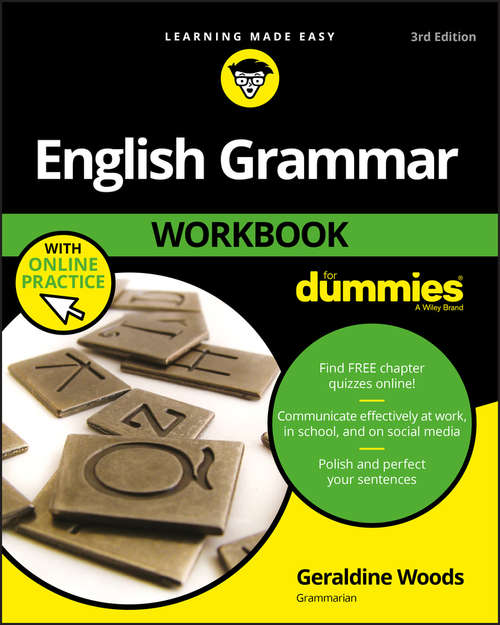 Book cover of English Grammar Workbook For Dummies, with Online Practice (3)