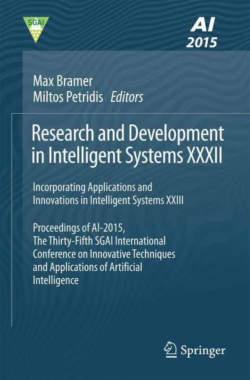 Book cover of Research and Development in Intelligent Systems XXXII