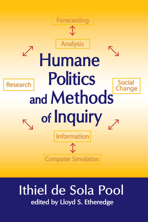 Book cover of Humane Politics and Methods of Inquiry