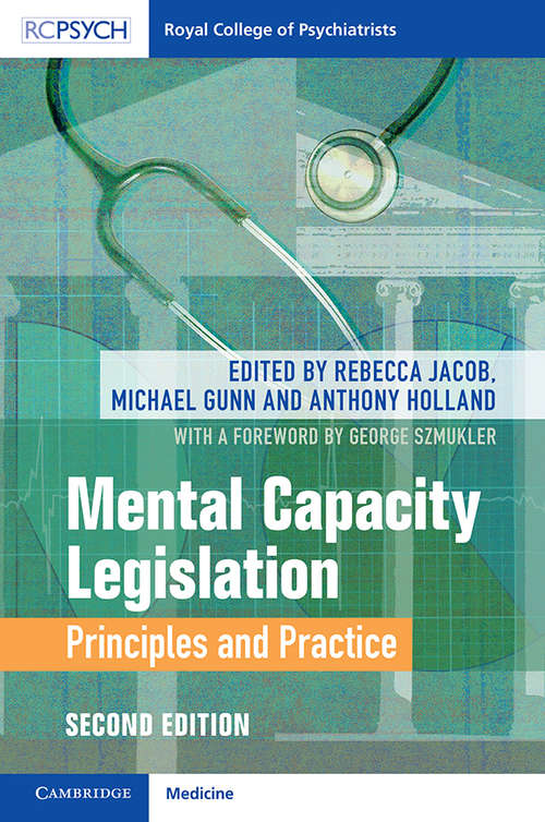 Book cover of Mental Capacity Legislation: Principles and Practice (2)