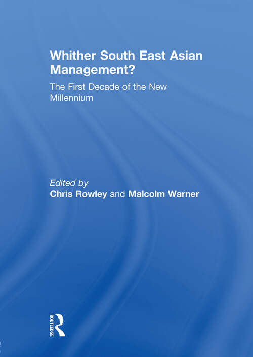 Book cover of Whither South East Asian Management?: The First Decade of the New Millennium