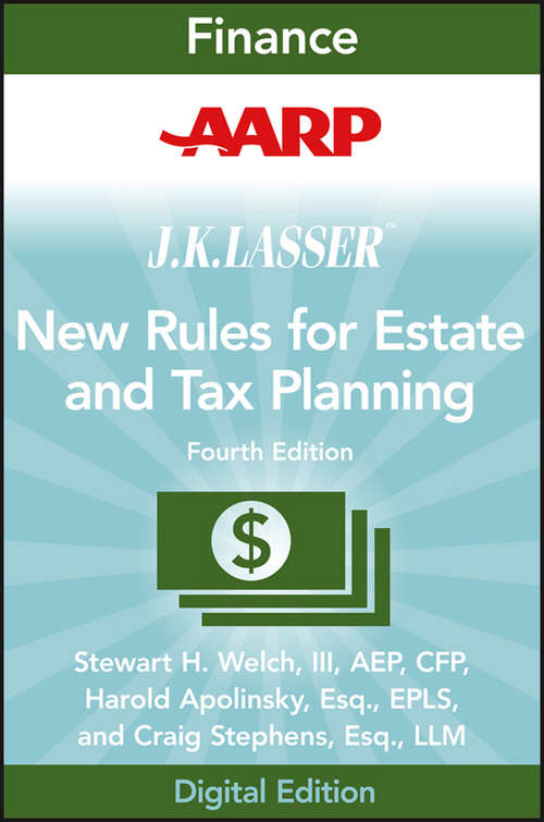 Book cover of AARP JK Lasser's New Rules for Estate and Tax Planning (4)