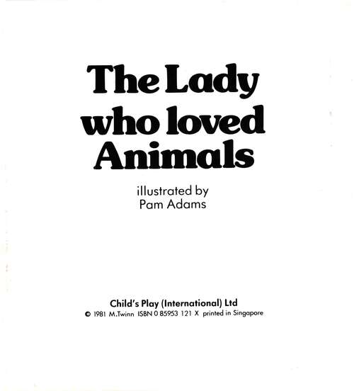 Book cover of The Lady Who Loved Animals