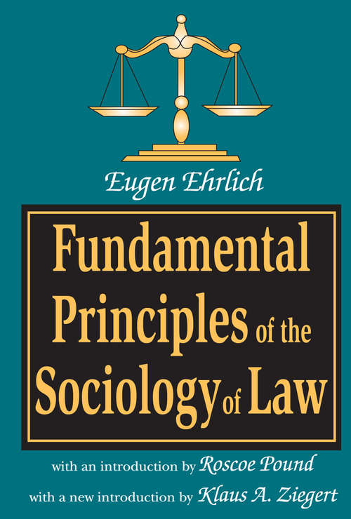 Book cover of Fundamental Principles of the Sociology of Law