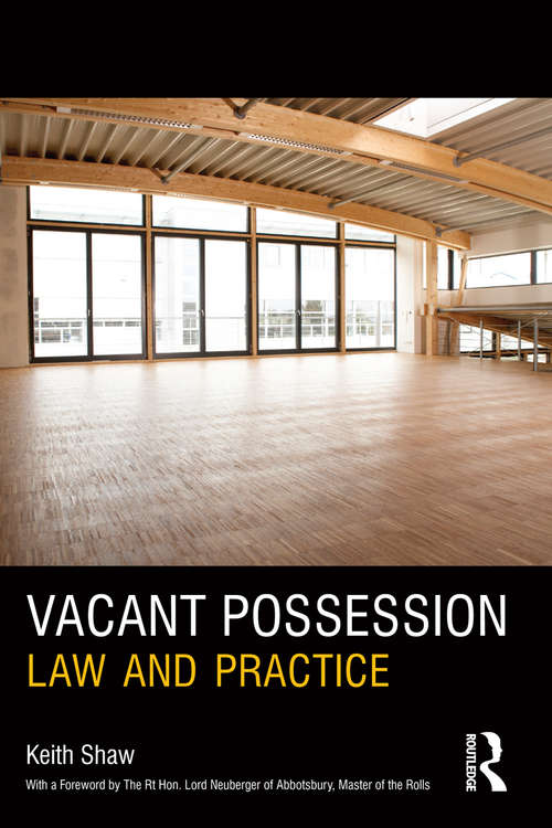 Book cover of Vacant Possession: Law And Practice