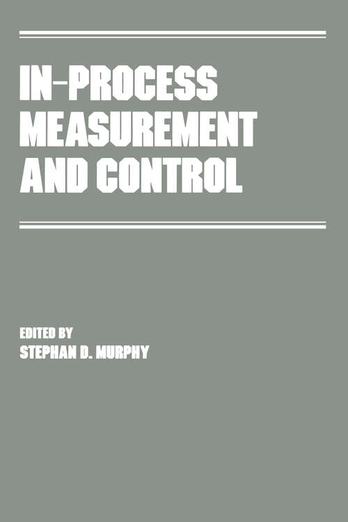 Book cover of In-Process Measurement and Control