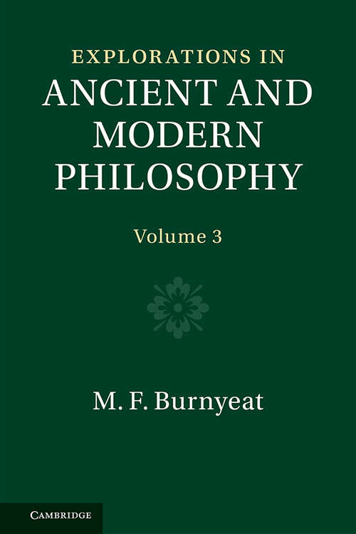 Book cover of Explorations in Ancient and Modern Philosophy: Volume 3