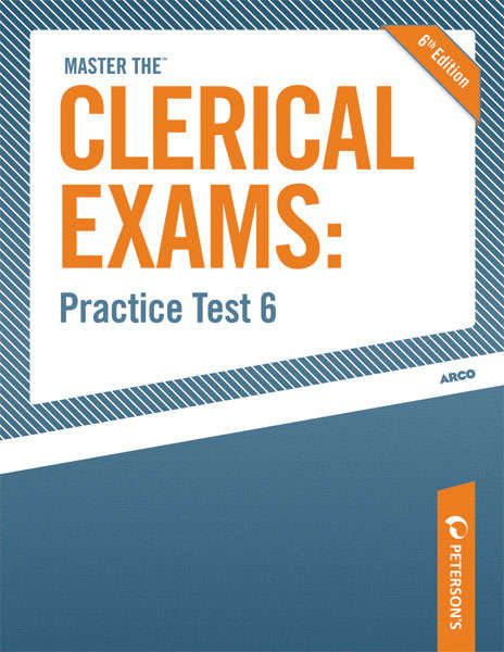 Book cover of Master the Clerical Exams--Practice Test 6: Chapter 10 of 13