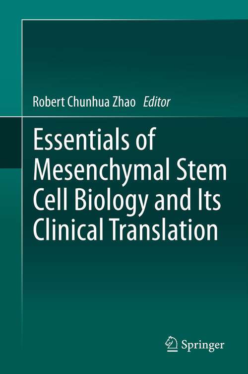 Book cover of Essentials of Mesenchymal Stem Cell Biology and Its Clinical Translation