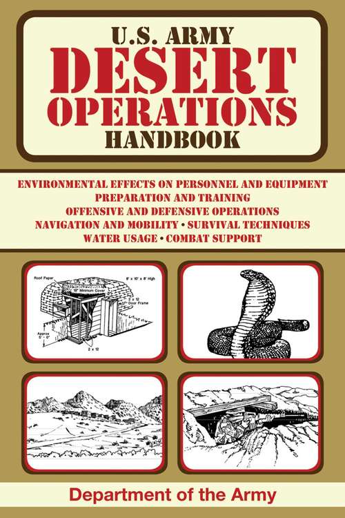 Book cover of U.S. Army Desert Operations Handbook (US Army Survival)