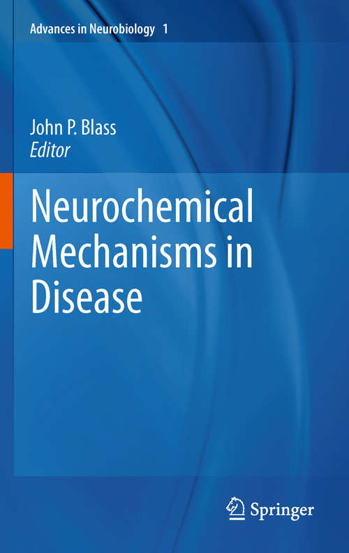 Book cover of Neurochemical Mechanisms in Disease