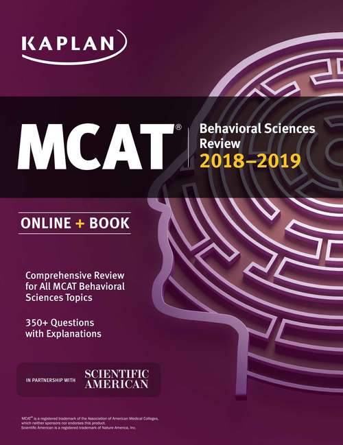 Book cover of MCAT Behavioral Sciences Review 2018-2019: Online + Book