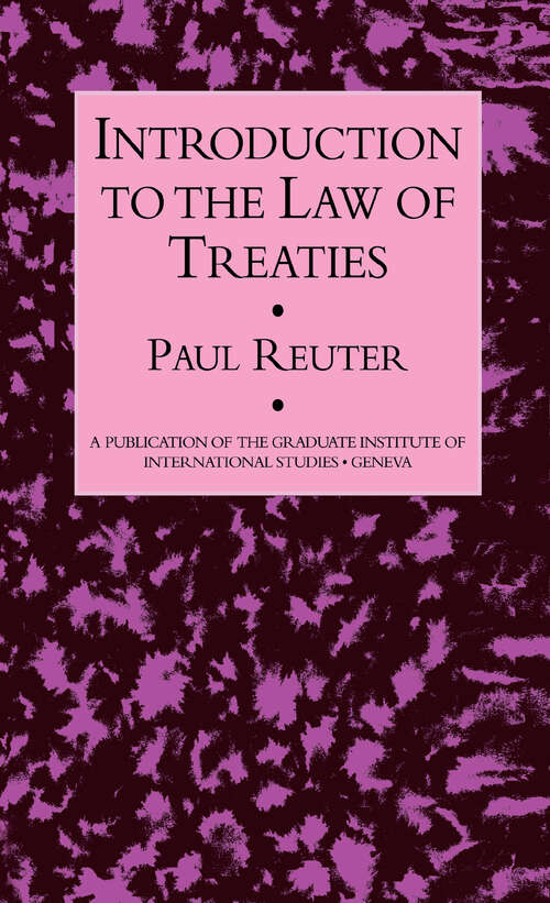 Book cover of Introduction To The Law Of Treat