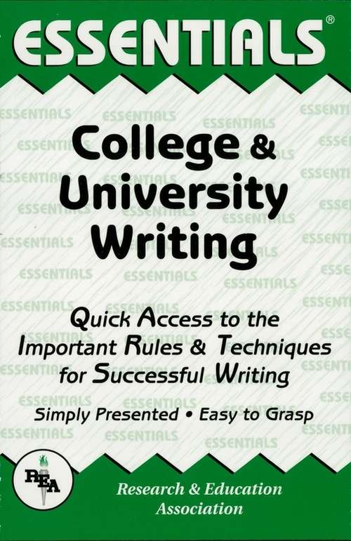 Book cover of College and University Writing Essentials