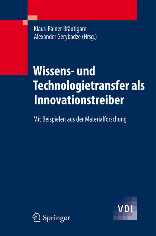Book cover of Wissens- und Technologietransfer als Innovationstreiber