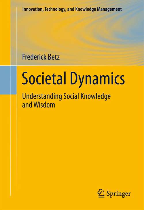 Book cover of Societal Dynamics