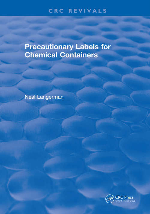 Book cover of Precautionary Labels for Chemical Containers