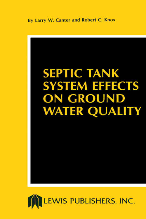 Book cover of Septic Tank System Effects on Ground Water Quality