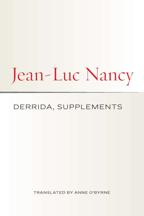 Book cover of Derrida, Supplements