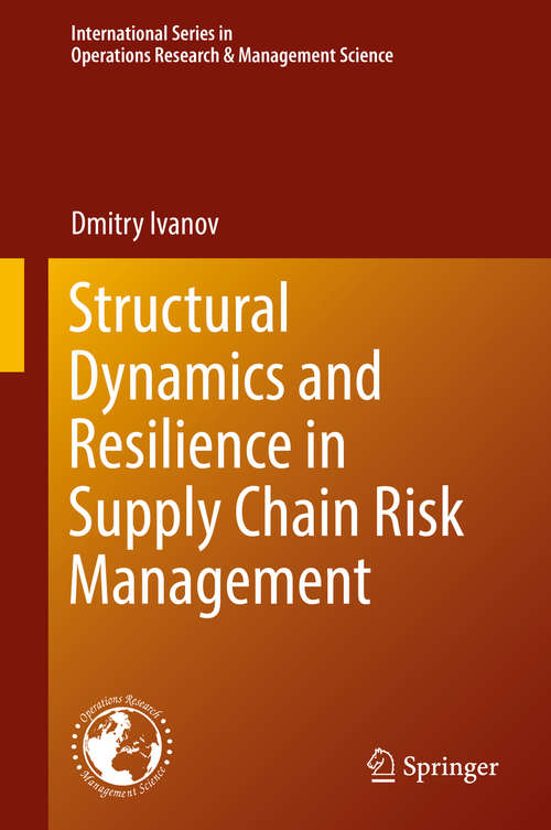 Book cover of Structural Dynamics and Resilience in Supply Chain Risk Management