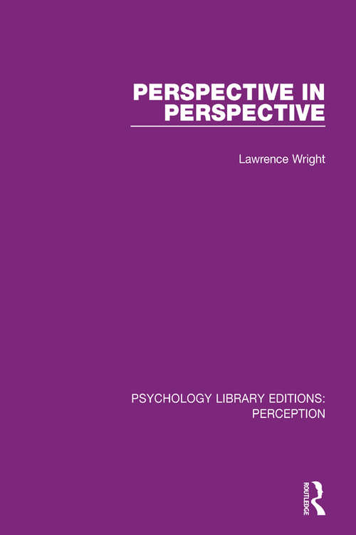 Book cover of Perspective in Perspective (Psychology Library Editions: Perception #35)