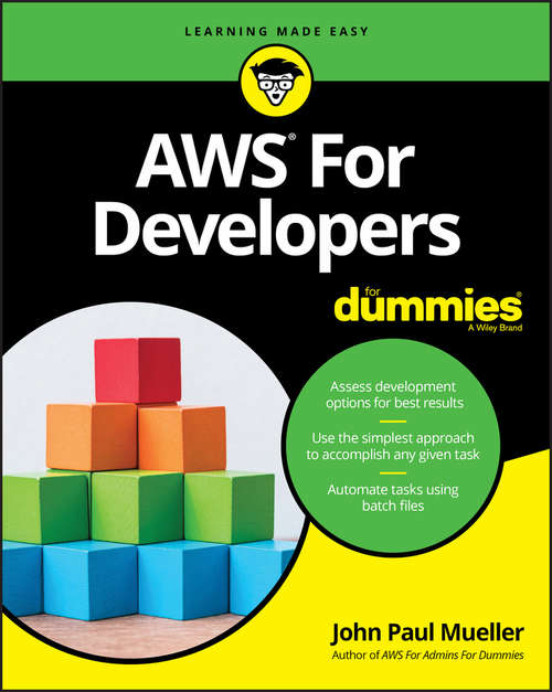 Book cover of Amazon Web Services for Developers For Dummies