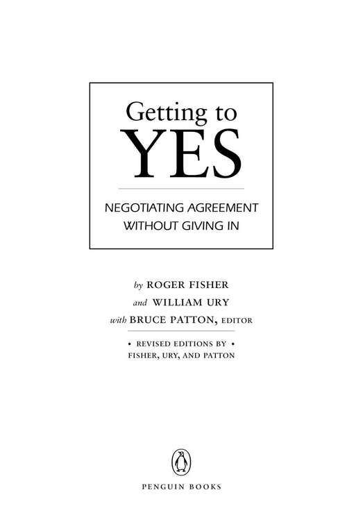 Book cover of Getting to Yes: Negotiating Agreement Without Giving In