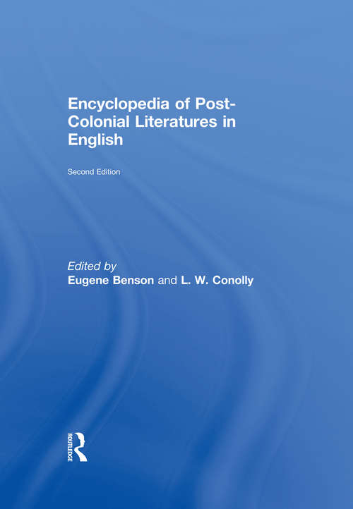 Book cover of Encyclopedia of Post-Colonial Literatures in English (2)