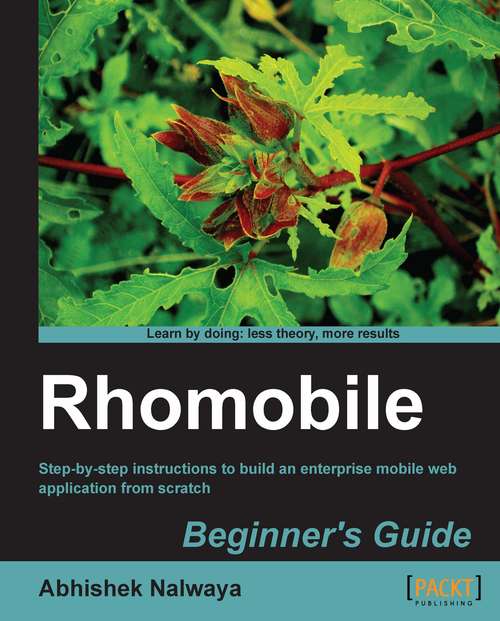 Book cover of Rhomobile Beginner's Guide