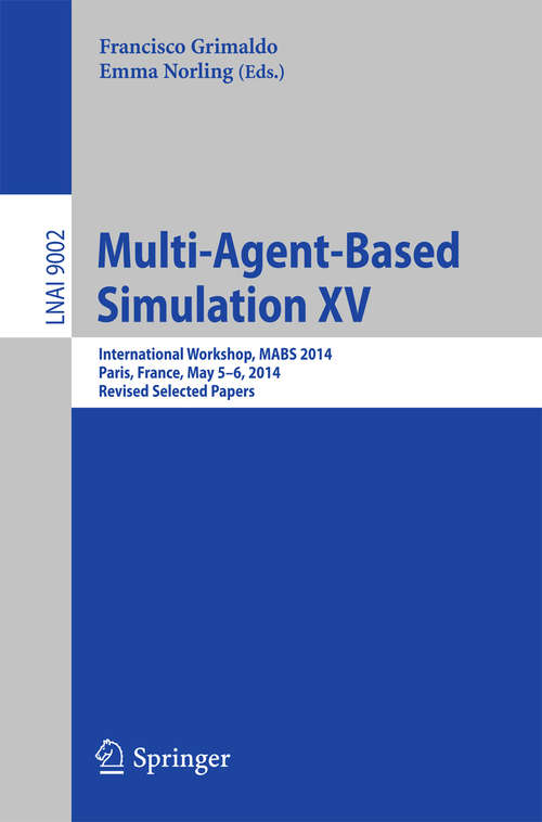 Book cover of Multi-Agent-Based Simulation XV