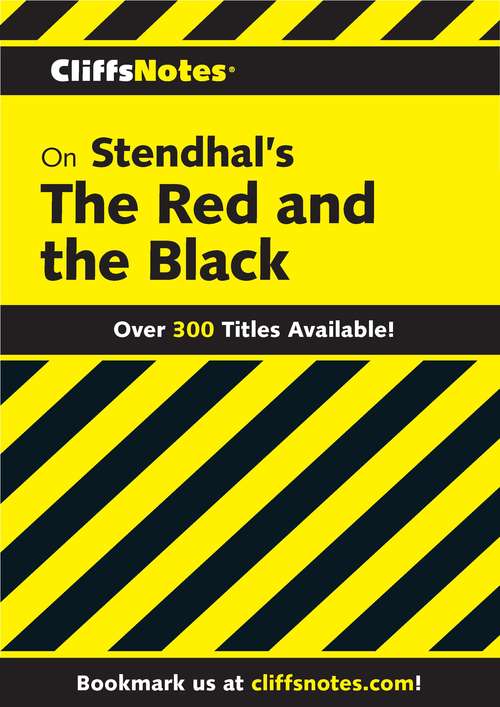 Book cover of CliffsNotes on Stendhal's The Red and the Black