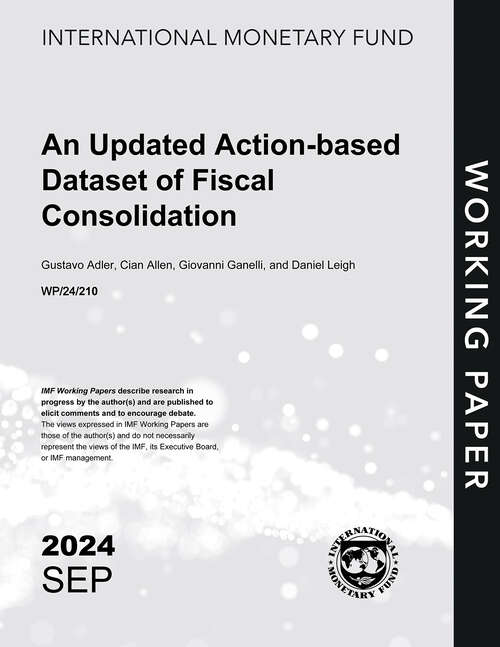 Book cover of An Updated Action-based Dataset of Fiscal Consolidation