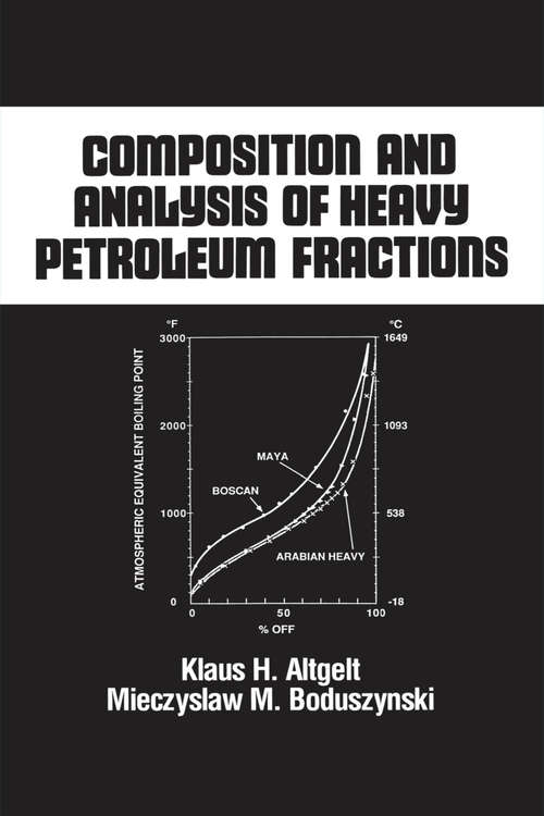 Book cover of Composition and Analysis of Heavy Petroleum Fractions (1) (Chemical Industries)