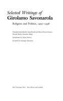 Book cover of Selected Writings of Girolamo Savonarola: Religion and Politics, 1490-1498