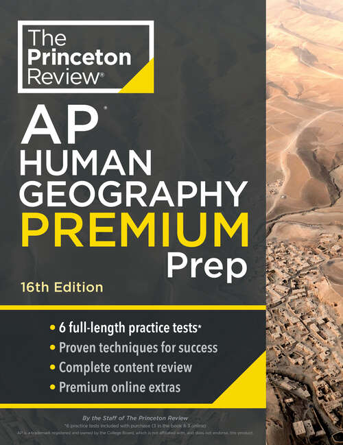 Book cover of Princeton Review AP Human Geography Premium Prep, 16th Edition: 6 Practice Tests + Digital Practice Online + Content Review (College Test Preparation)