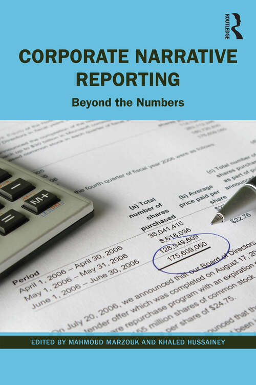 Book cover of Corporate Narrative Reporting: Beyond the Numbers